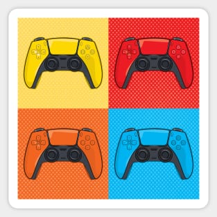 PS5 Pop Art Video Game Controllers Sticker